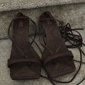 INC laced up heels